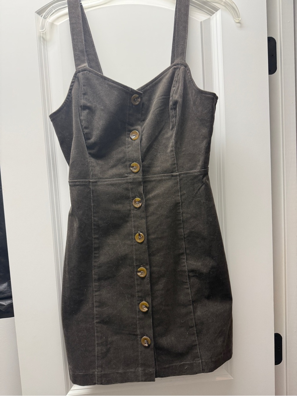 Women's grey corduroy Mini Dress